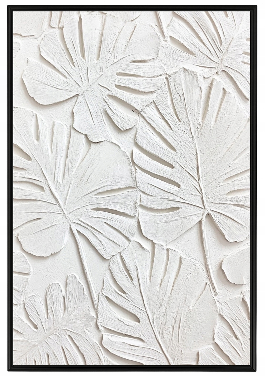Rámeček S Hliníkovým Plakát , Basreliéfový Potisk S Palmovými Listy Monstera 3D 40x60