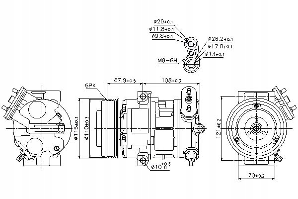 ниссенс 89126 Компрессор кондиционера,