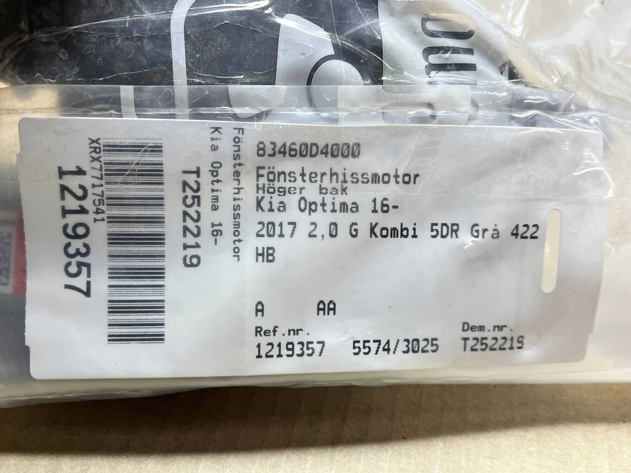 Micro moteur Vitres Arrière KIA Optima 83460D4000