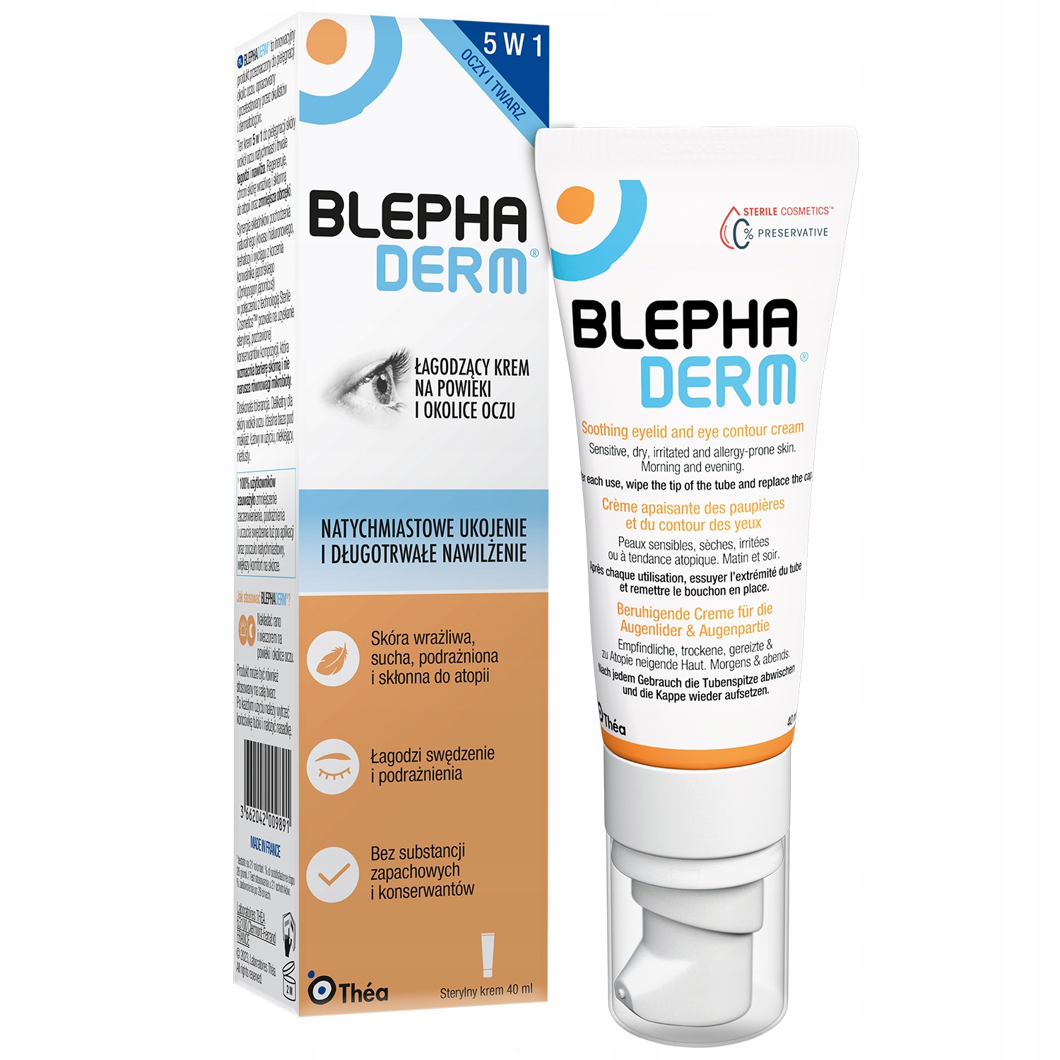 Blephaderm łagodzący krem na powieki i okolice oczu 40 ml