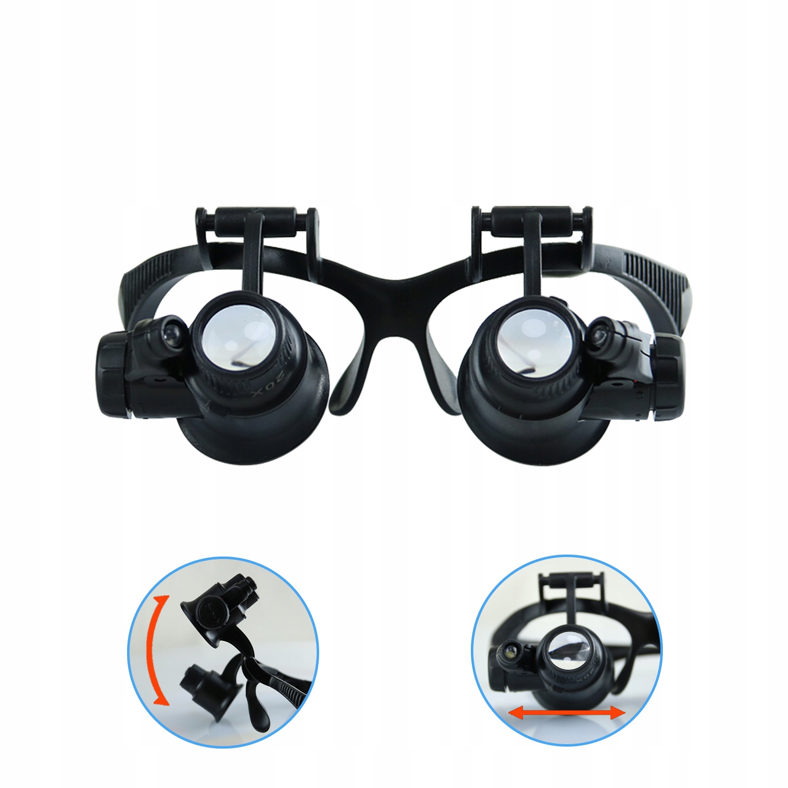 Naprawa zegarków Okulary Lupa do okularów Lupa z diodą LED 10X 15X T3
