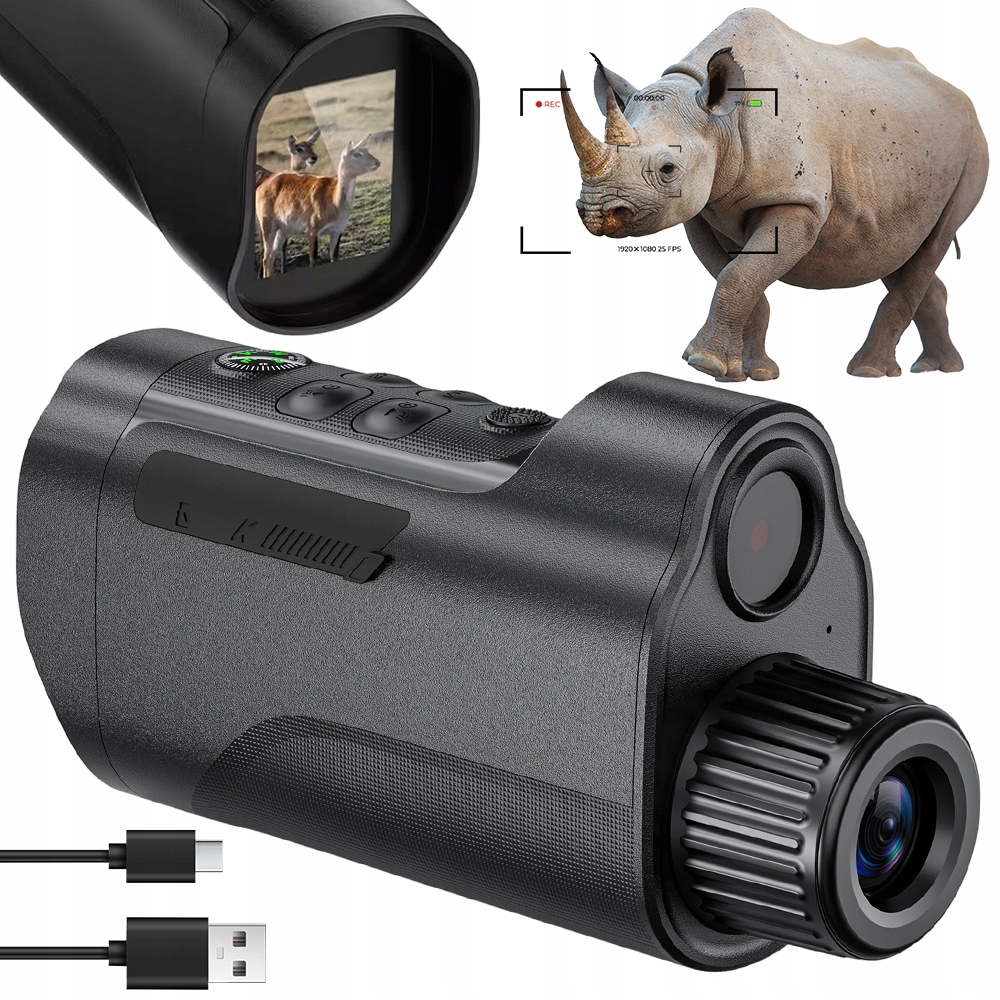 Monokulární turistický dalekohled Zoom 10x Dosah 800 m 1080p