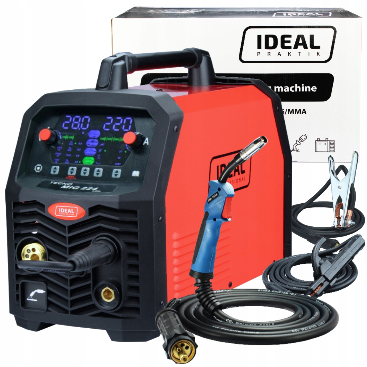 Spawarka Migomat Tecnomig 224 Led 4x4 220A 60% Mma Synergia Ideal