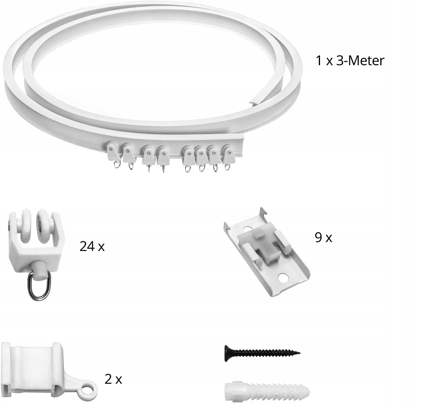 ŁUKOWA SZYNA SUFITOWA ELASTYCZNY KARNISZ ZASŁON 3M Stan opakowania oryginalne