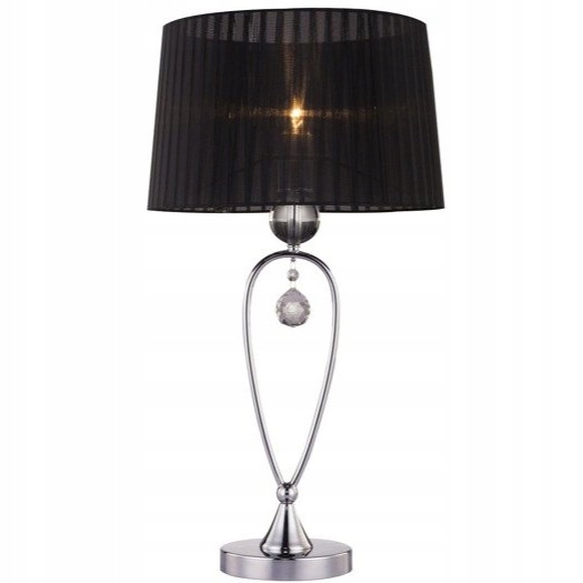 Stolová lampa s tienidlom, čierna, do kancelárie, spálne, izby, na stôl Bello