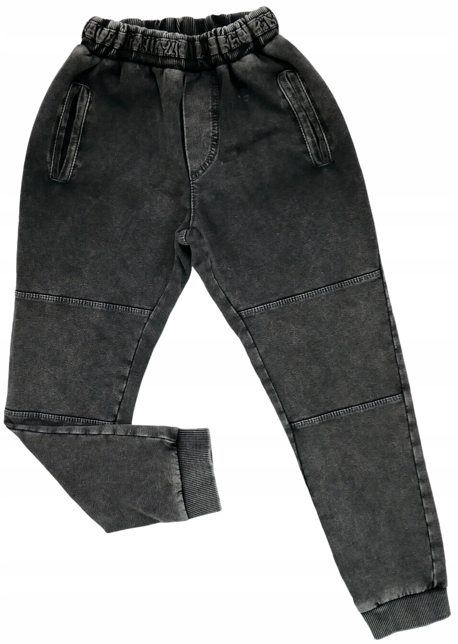 Chłopięce Spodnie Dekatyzowane modne wygodne GAMET Czarne 158