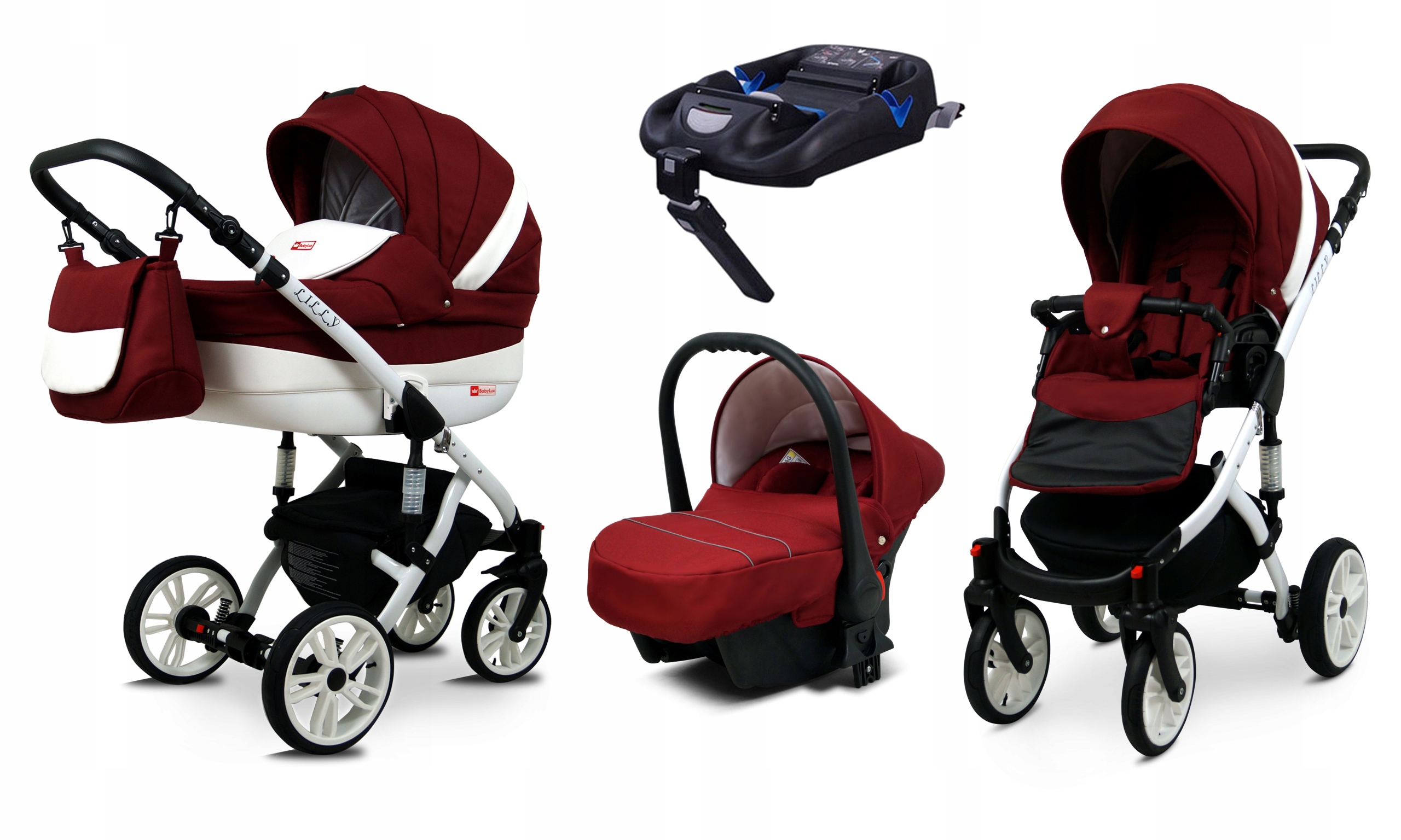 

Wózek 4w1 dziecięcy BabyLux Lilly baza Isofix