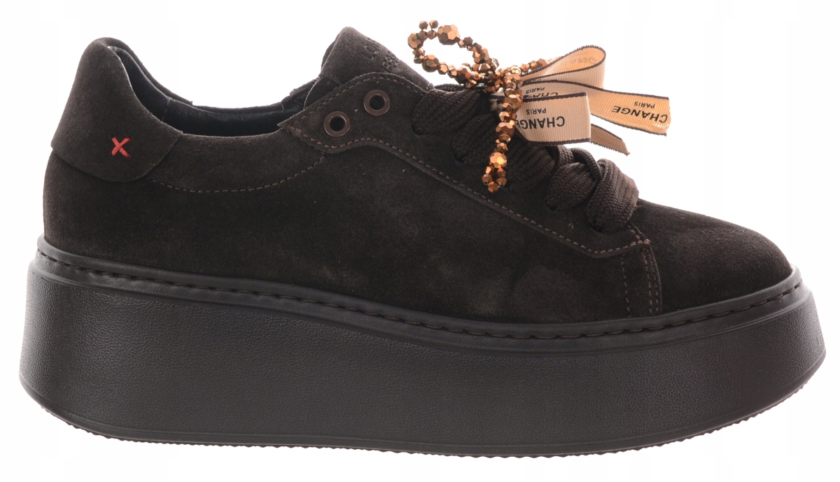 Tenisky Na Platformě Dámské Kožené Vysoké Módní Chebello 37