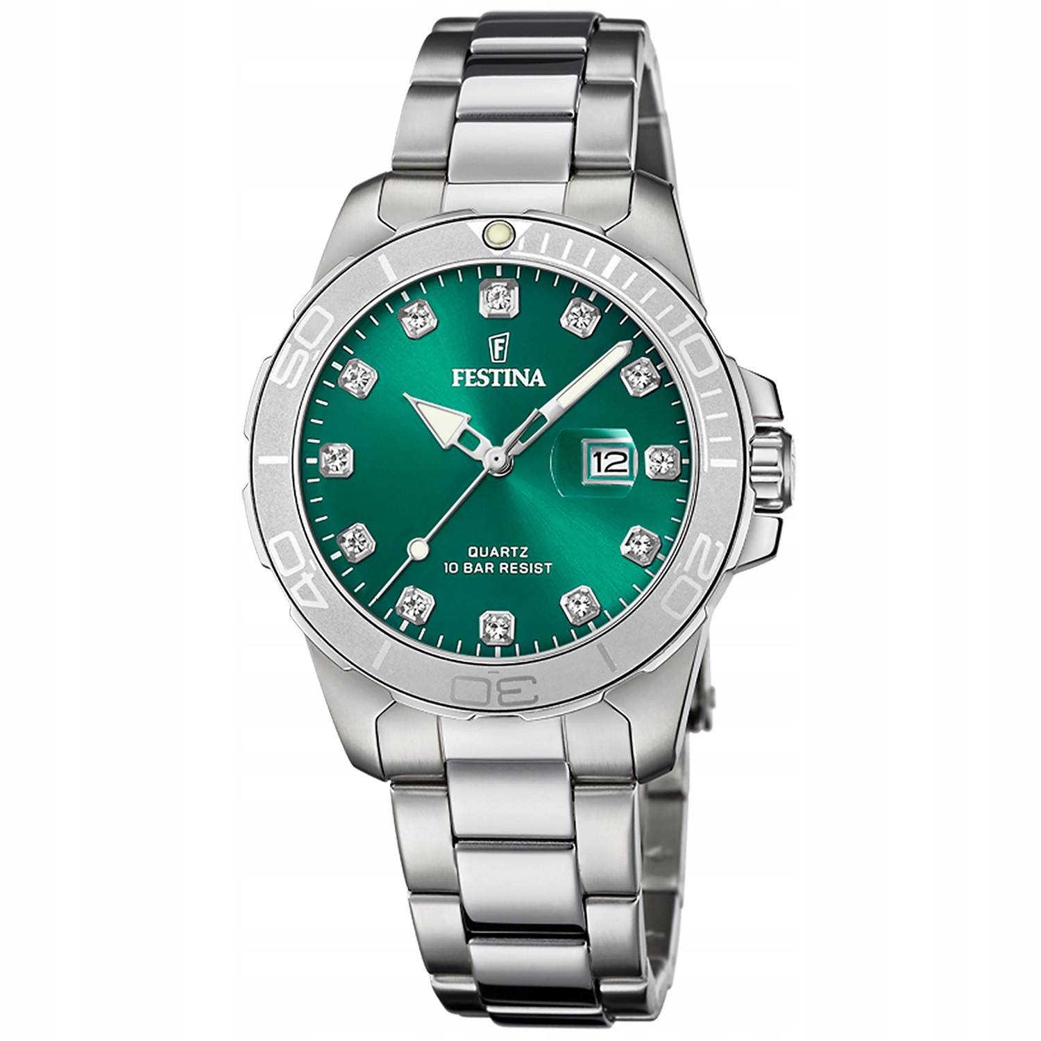 Dámské hodinky Festina F20503-7 Zirkony stříbrné
