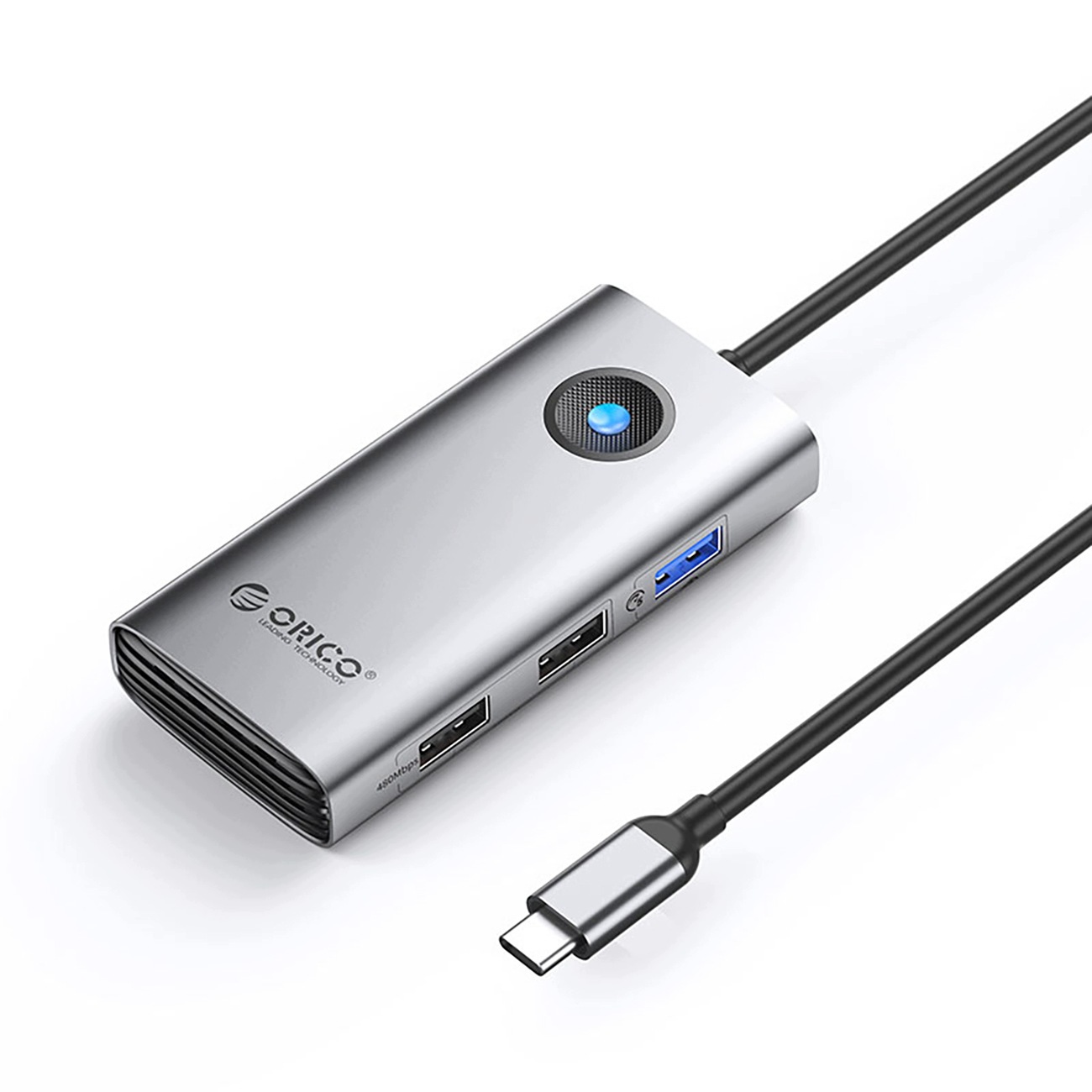Hub Usb-c Orico PW11-5P Rozbočovač Usb-a Usb-c Pdmi 4K Šedý