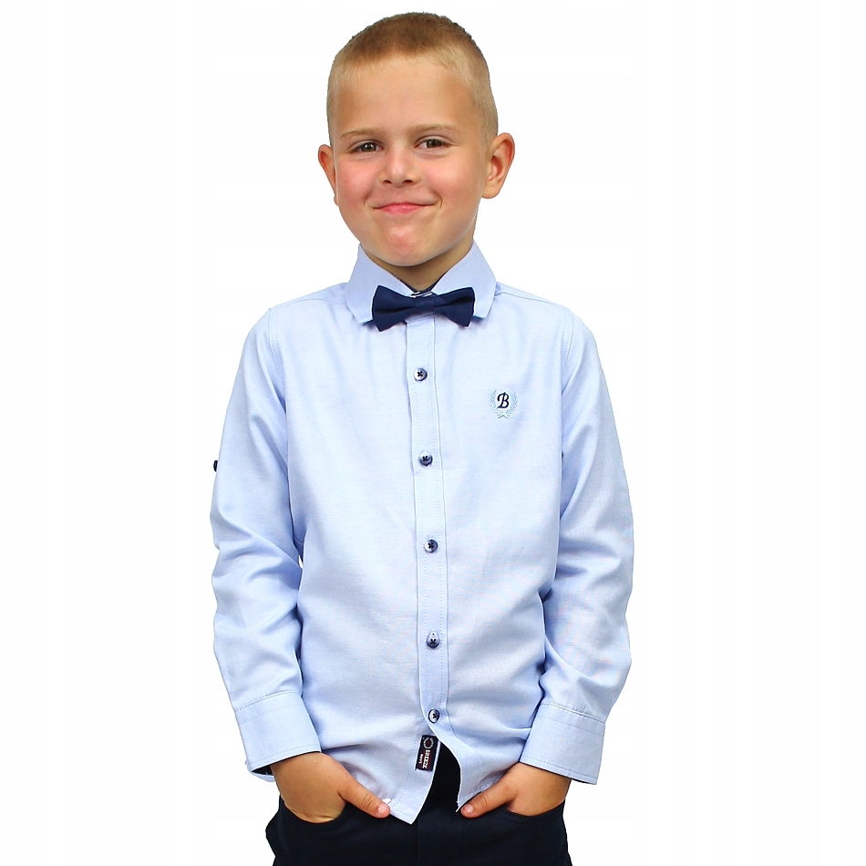 Elegancka KOSZULA Z MUCHĄ Rękaw BAWEŁNA Breeze 74 Marka BREEZE