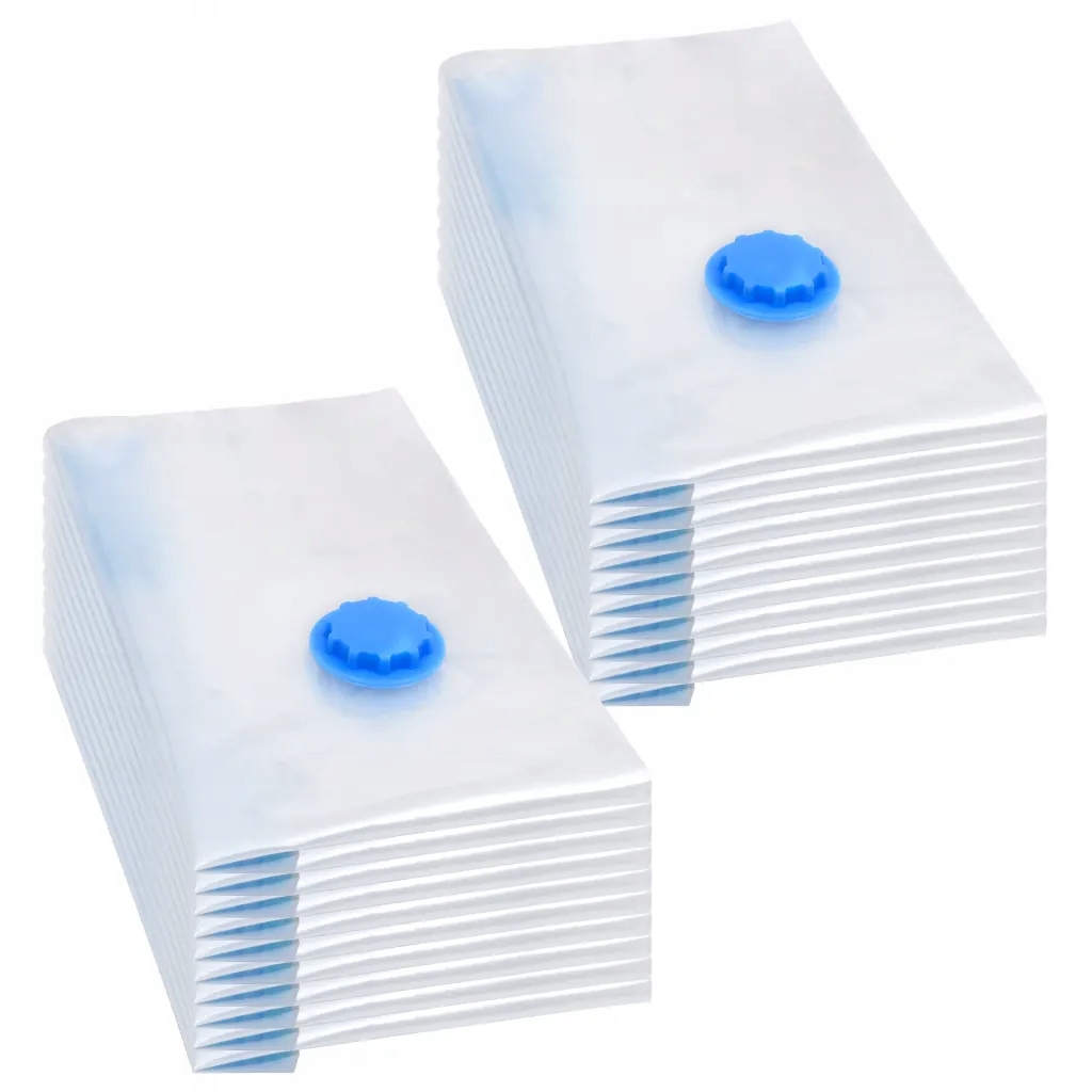 Levně Vakuový pytel na oblečení, odolný proti plísním, 60 x 40 cm, bezbarvý/nebeský