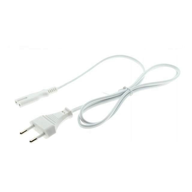 

Przewód zasilający europejski C7 biały 1,2m