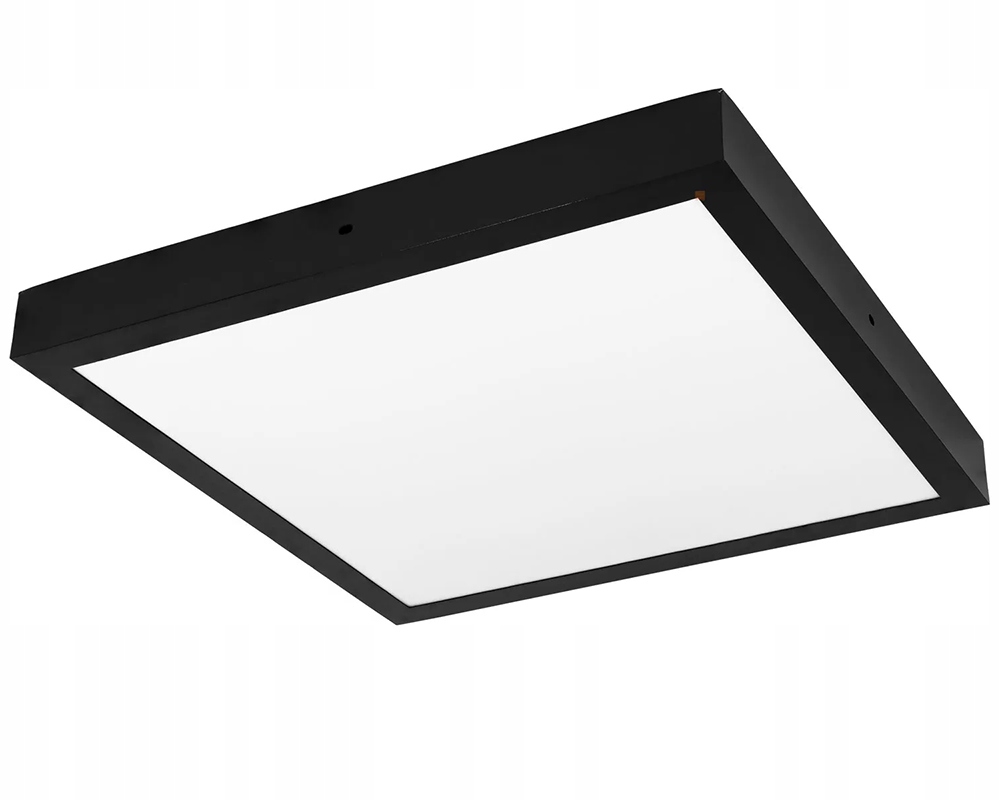 Panel LED natynkowy 36W Czarny 40x40 cm Plafon lampa sufitowa SuperLED Kolor czarny