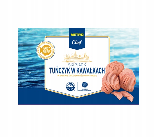 Levně Metro Chef Tuňák v kusech ve slunečnicovém oleji 1,705 kg