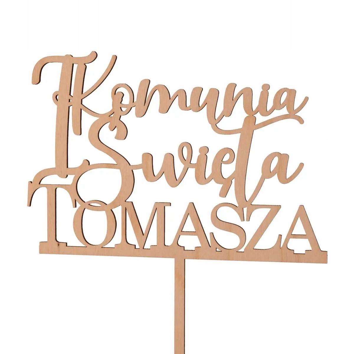 

Topper na Pierwsza Komunia Święta Imię Napis Tort