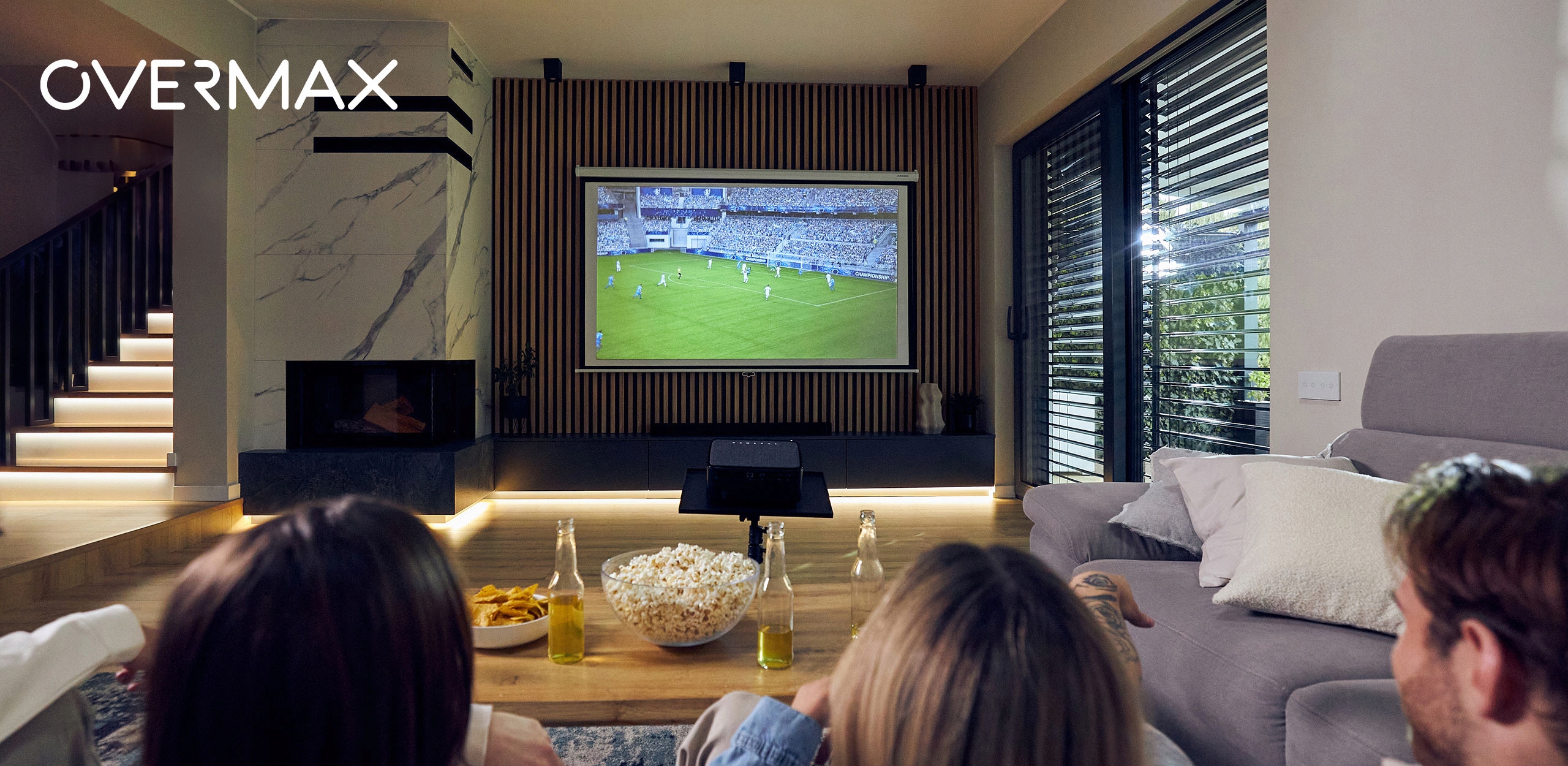 PROJEKTOR RZUTNIK FULL HD TV ZOOM ANDROID WiFi BLUETOOTH HDMI 16:9 1080p Kontrast (x:1) 2500