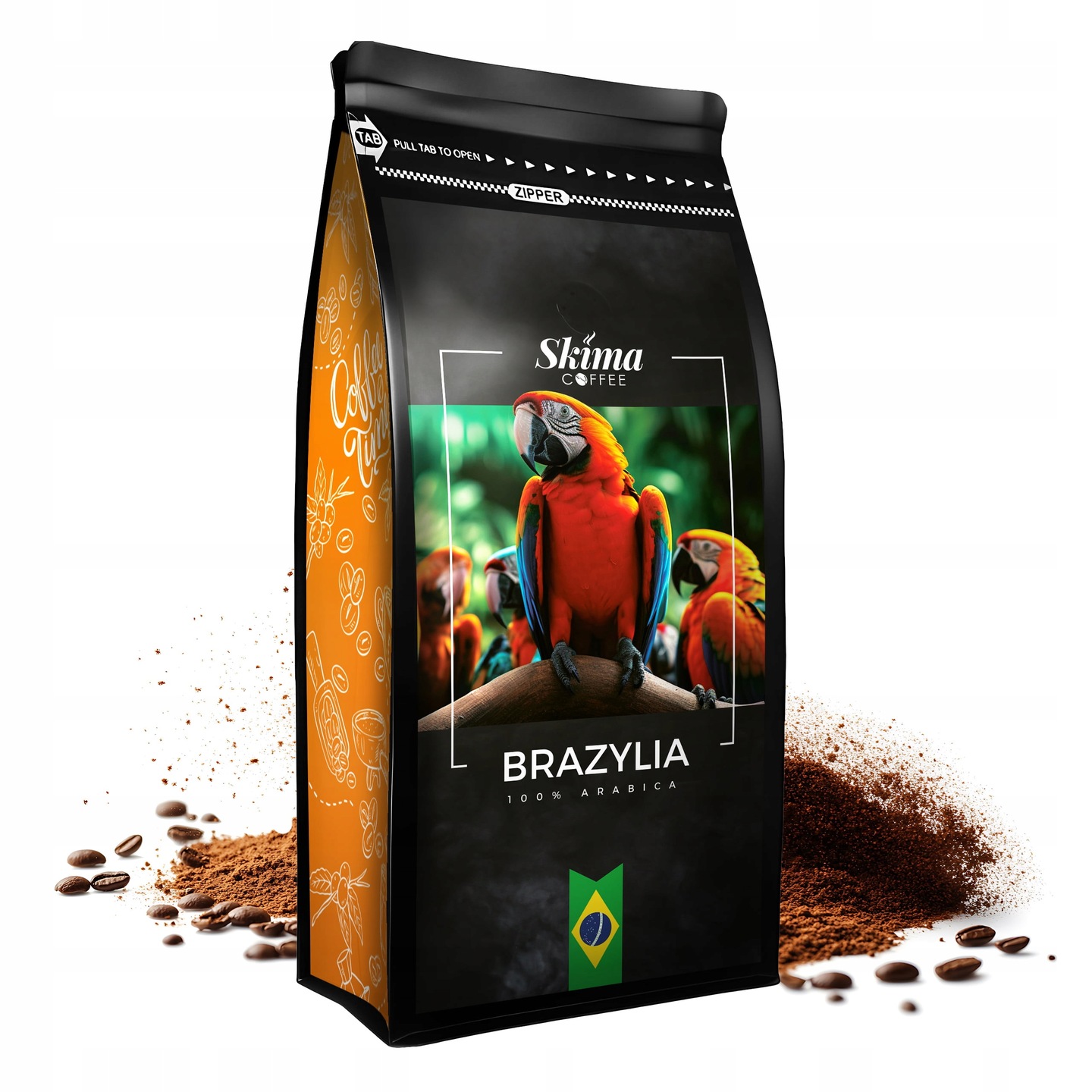 Levně Mletá káva 1 kg x 2 Brazílie 100% Arabica Čerstvě pražená do kávovaru +dárek