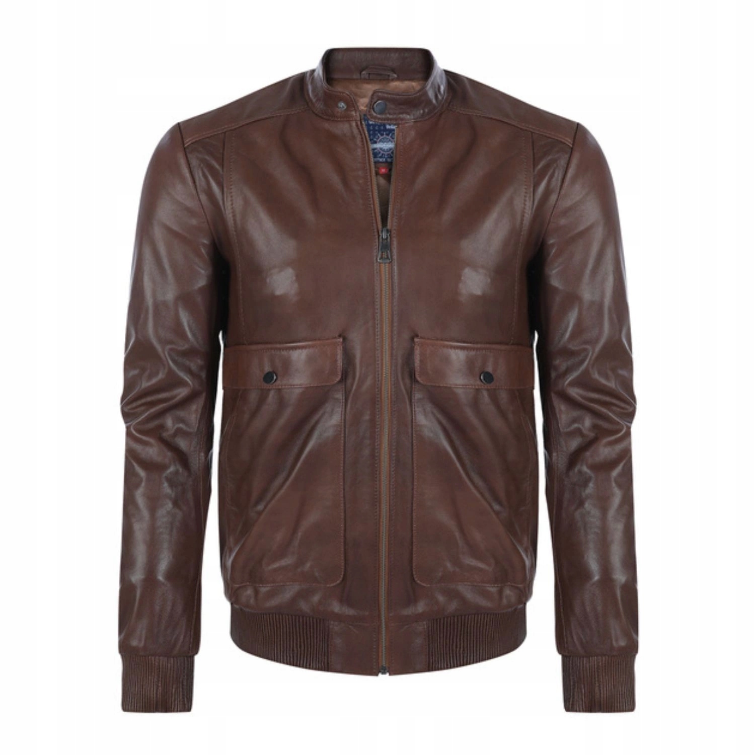 Pánská kožená bunda Giorgio DI Mare, hnědá, pilotka, klasická kůže, vel. S