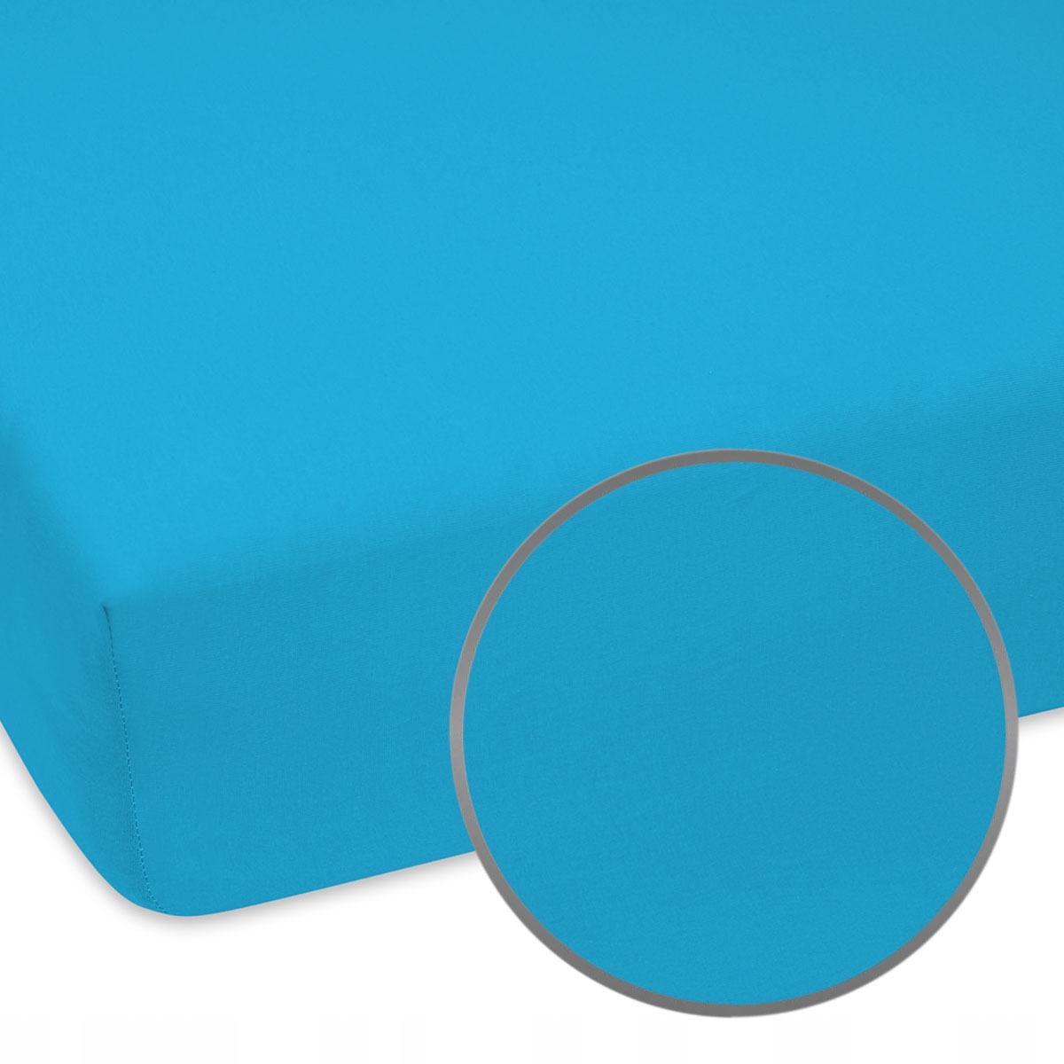 

Prześcieradło solidnie uszyte 80x190 cm turkusowe