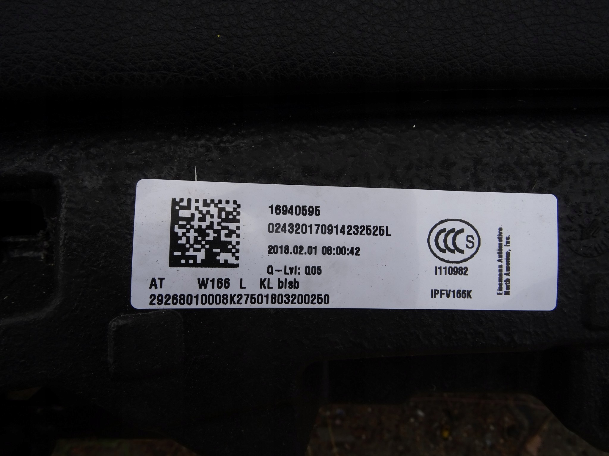 MERCEDES GLE W166 C292 dashboard console passenger airbag