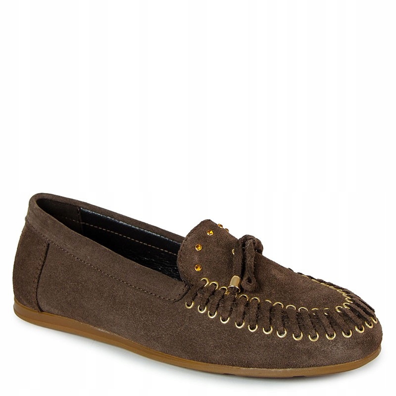 Karino 5941 Hnědé Kožené Mokasíny 36