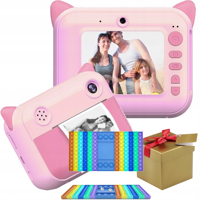 Digitální Fotoaparát Pro Děti Hd Tiskárna Kočička Pop It