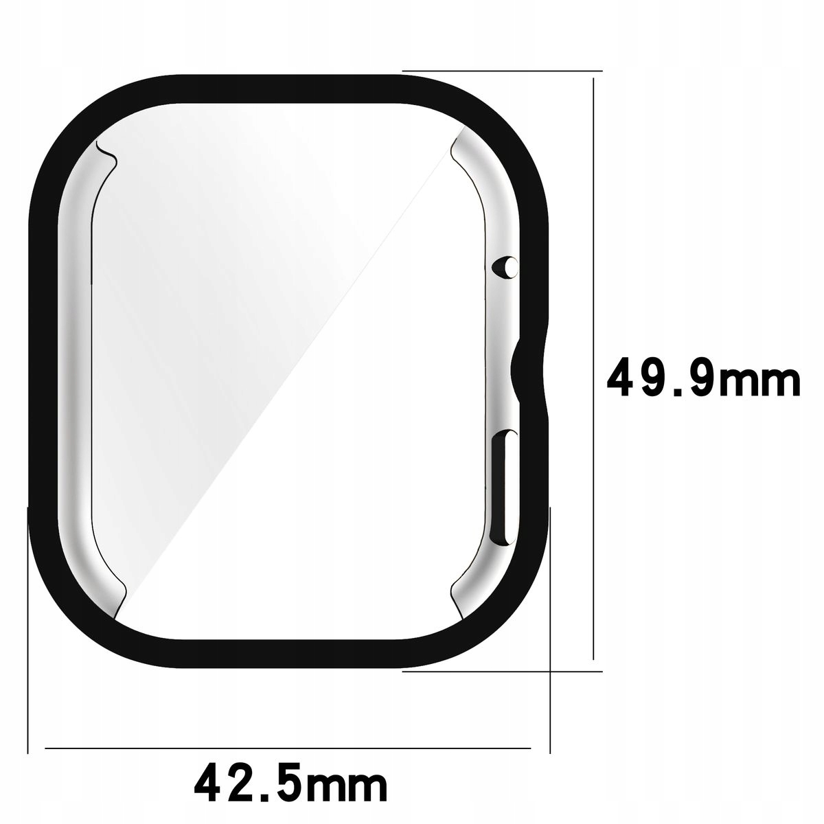 Etui, case z wbudowaną osłoną ekranu do zegarka Xiaomi Redmi Watch 4, Bizon Stan opakowania oryginalne