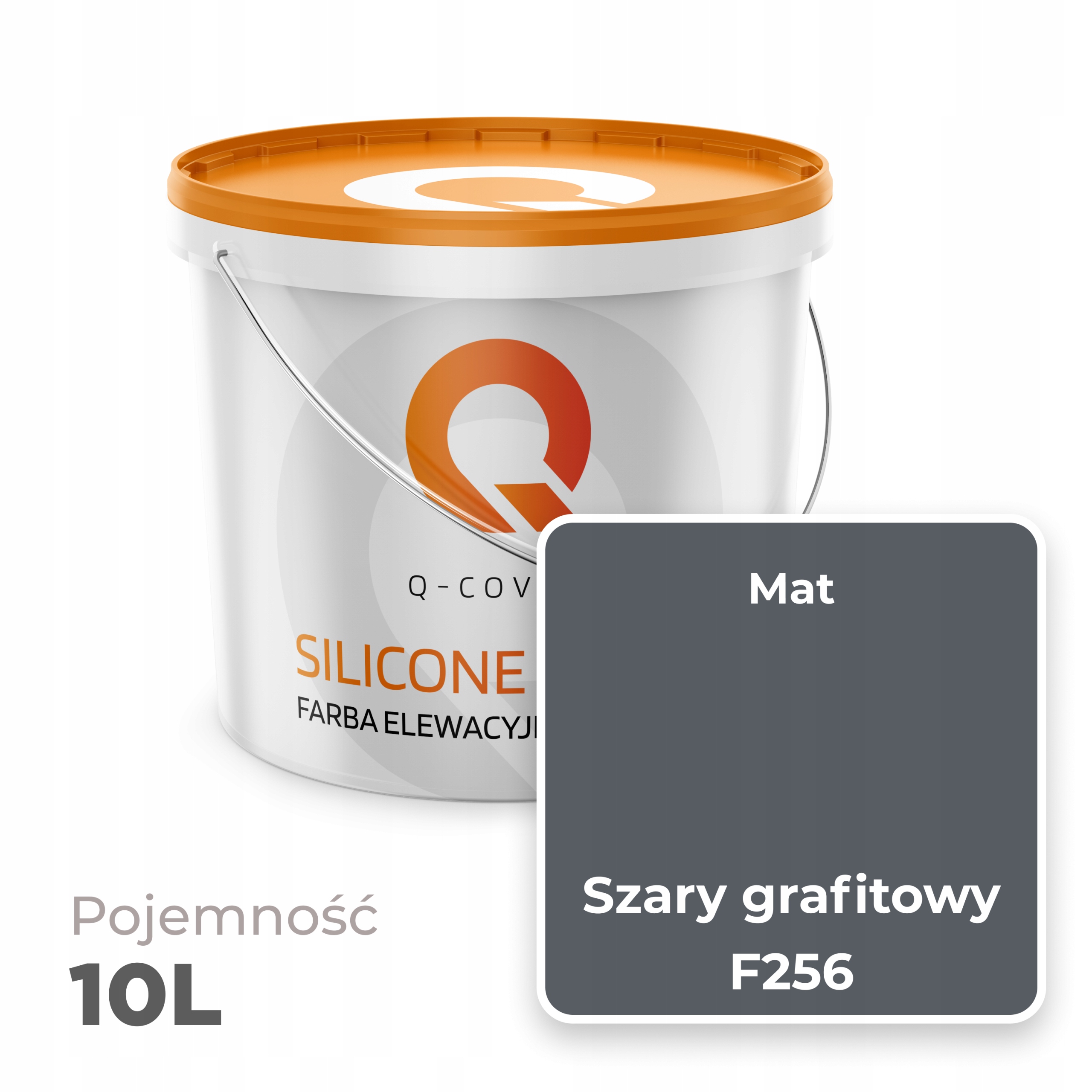 FARBA ELEWACYJNA SILIKONOWA SZARY GRAFITOWY SZARA GRAFITOWA GRAFIT 10L EAN (GTIN) 5905591901116