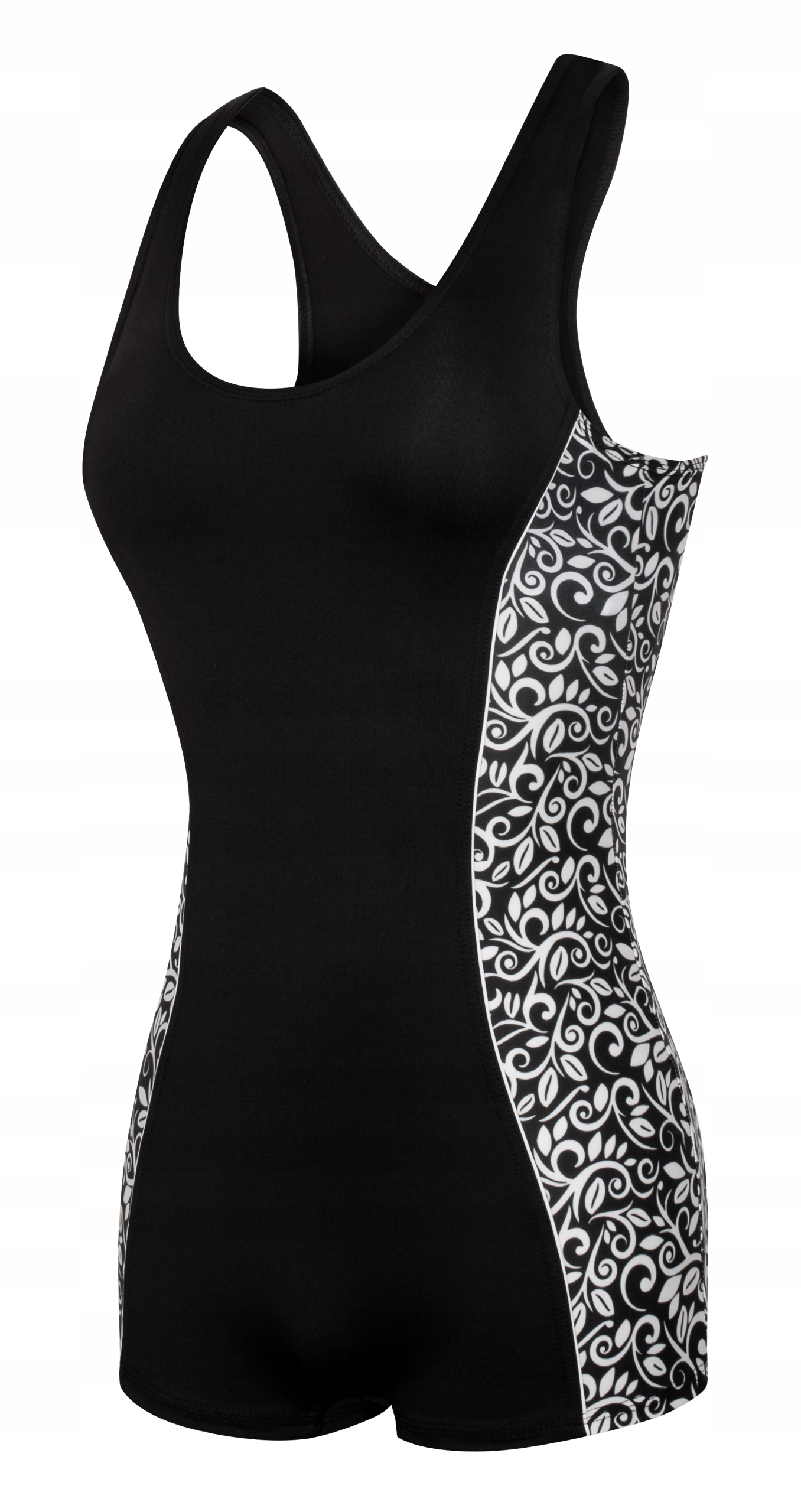 Strój kąpielowy jednoczęściowy damski 36 S kostium wyszczuplający CZARNY Rozmiar 36