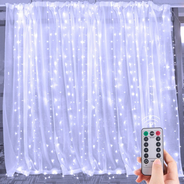 

Kurtyna Sople 300 Led Drucik 3X3 Biała Zimna 300 L