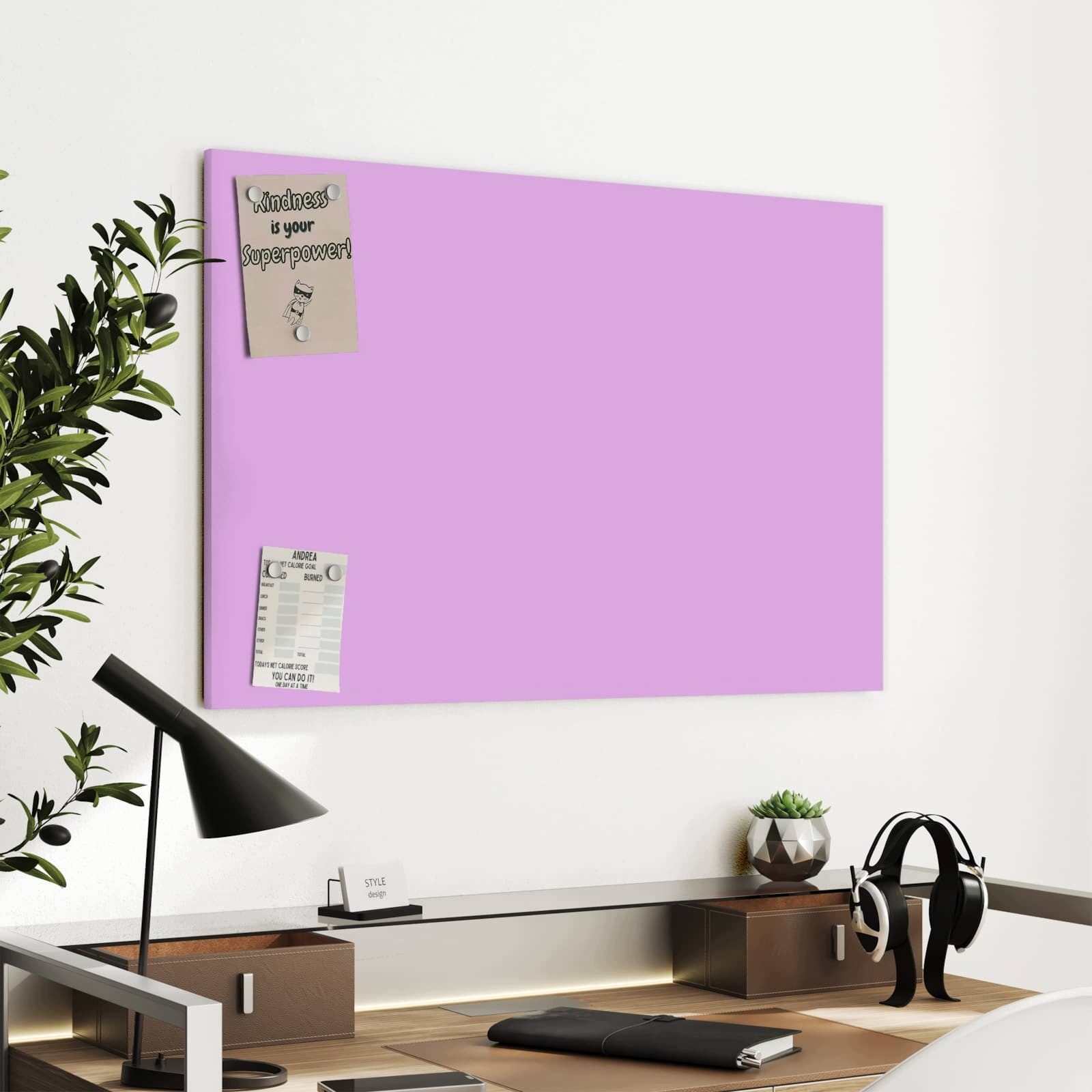 Magnetická tabule Fialové Pozadí II 90 × 60 cm