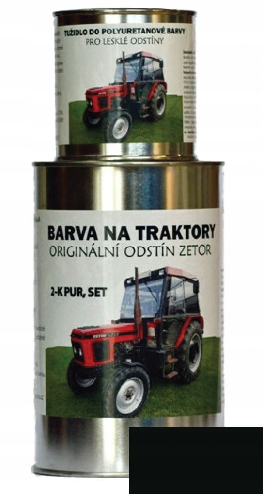 Barvy Na Traktory Zetor Orig.odstín Černá Pololesk 2-K PUR,12,5kg Set s tuž