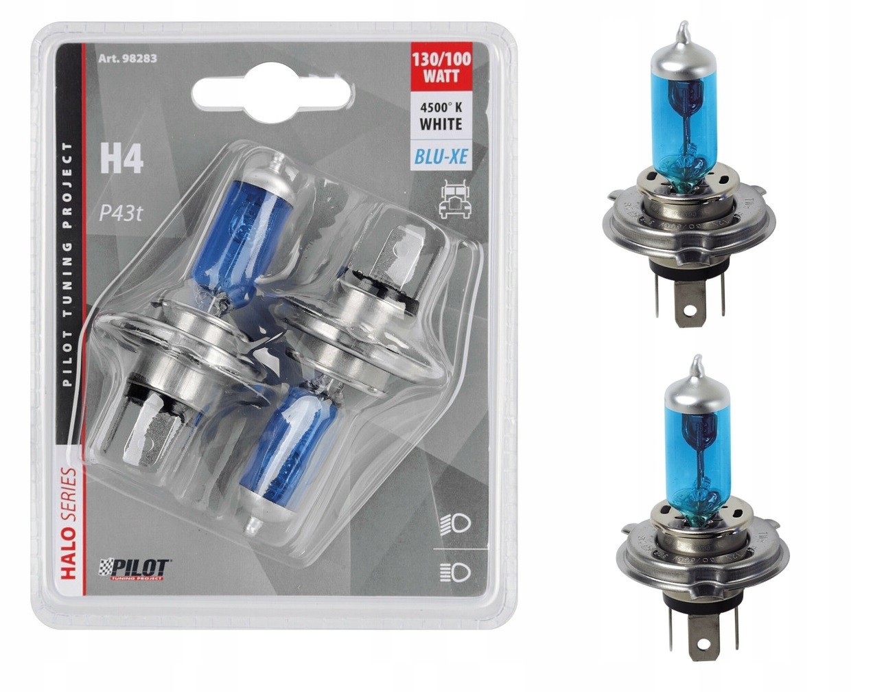 

Żarówki H4 100/130W 24V Tir P43t Blue-xenon White