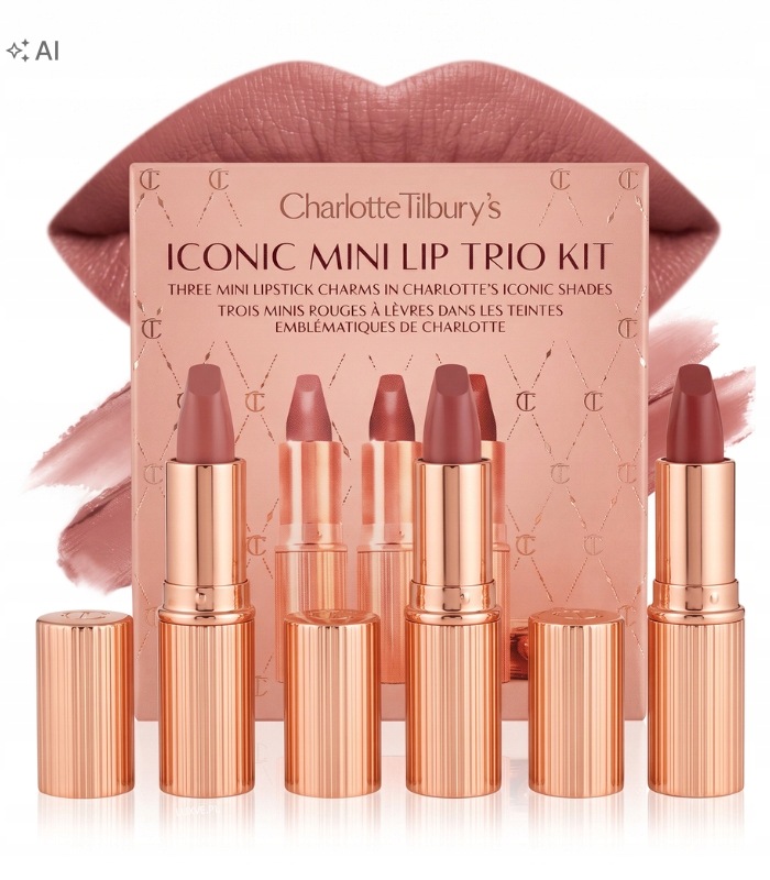 Charlotte Tilbury Iconic Mini Lip Trio Kit Sada 3 Rtěnek
