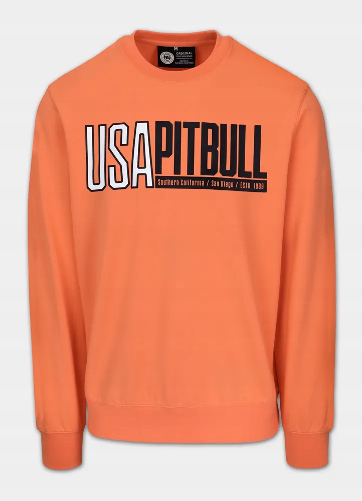 Pánská Mikina Pitbull Usa Mikina bez kapuce s velkým potiskem XXL