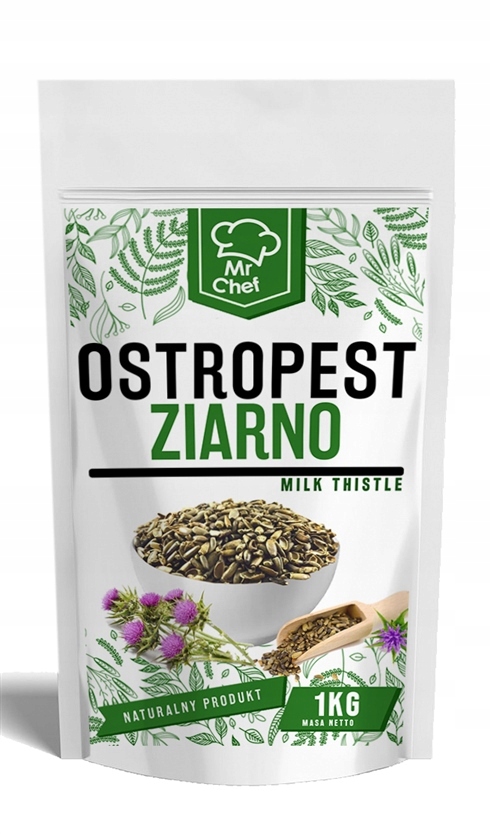 

Ostropest Plamisty Ziarno 1kg Świeży Zbiór MrChef