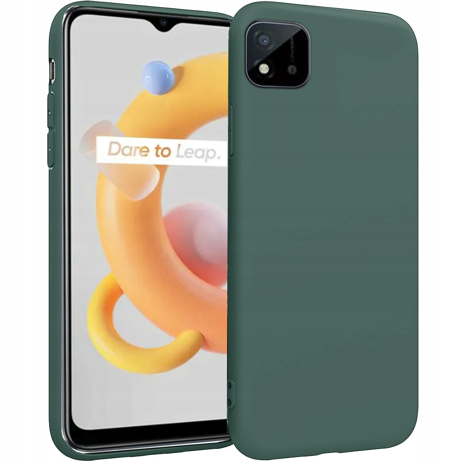 

Etui Matowe Slim do Realme C11 Soft Szkło 9H