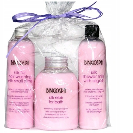 BingoSpa Zestaw z jedwabiem Różowy