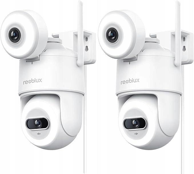 Kamera Reobiux Zewnętrzna 2K Ptz WiFi z Podwójnym Obiektywem 360°