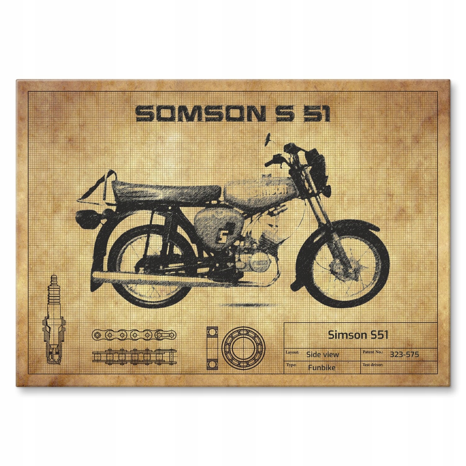 Kovový plakát simson s51 Szyld Plech 30 x 42 cm Dárek
