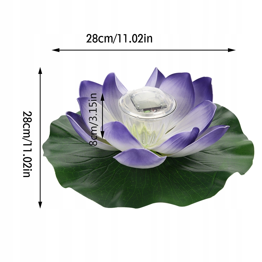 PŁYWAJĄCA LILIA WODNA LAMPKA SOLARNA LED RGB Marka bez marki