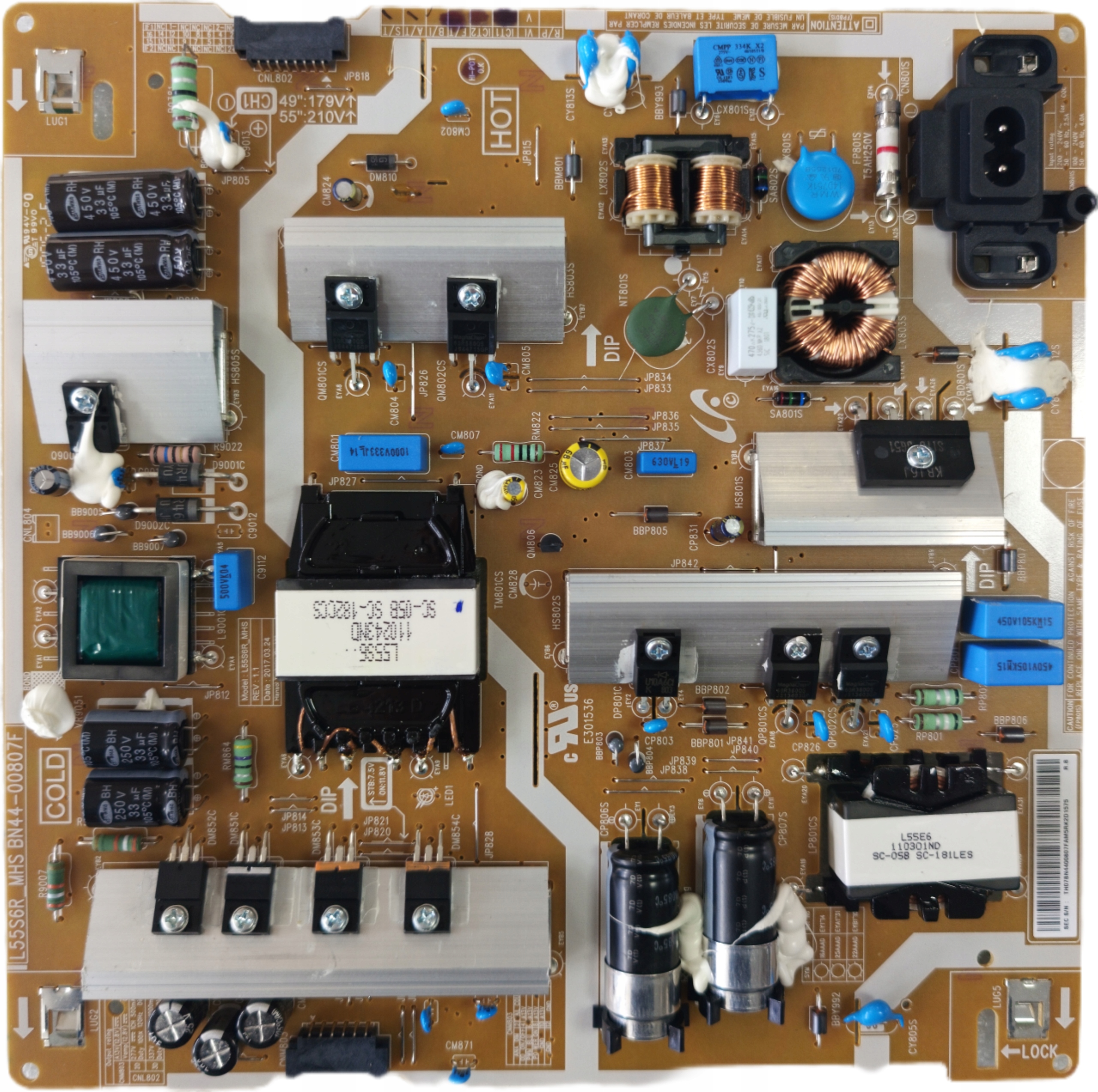 Napájecí adaptér L55S6R_MHS BN44-00807F pro Tv Samsung UE50MU6102K UE55MU6199U