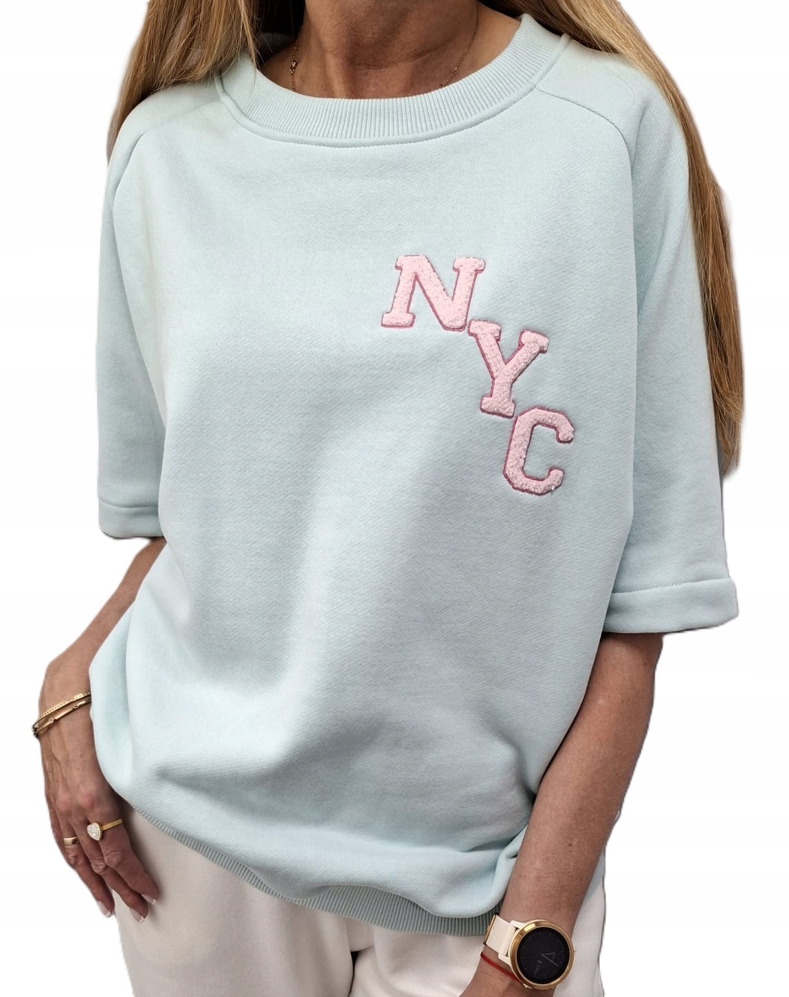 Cocomore Tepláková Mikina s nášivkou Nyc Modrá 38/M New