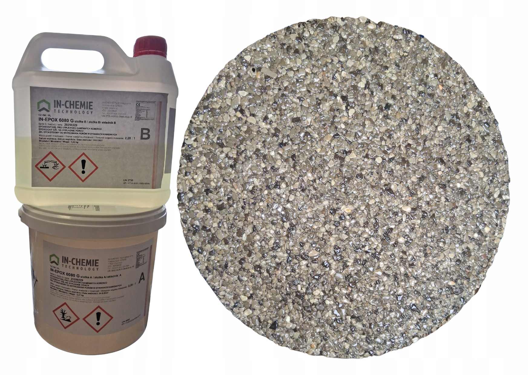 Živica gél na uzavretie pórov epoxidový kamenný koberec 5 kg bezfarebný