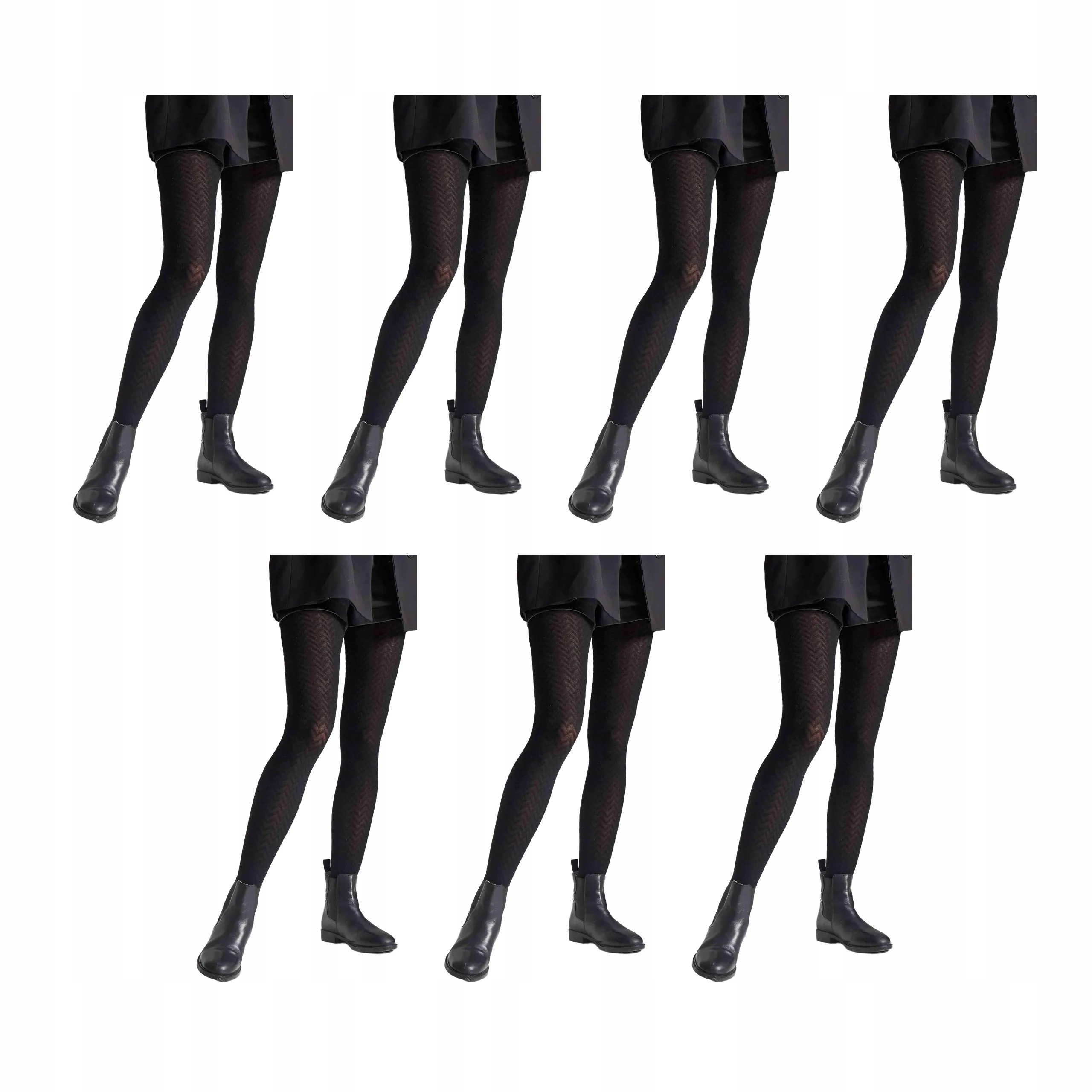 7 párů Punčocháče s kašmírem a viskózou bordové L2011 Cashmere 7x Černá 3-M