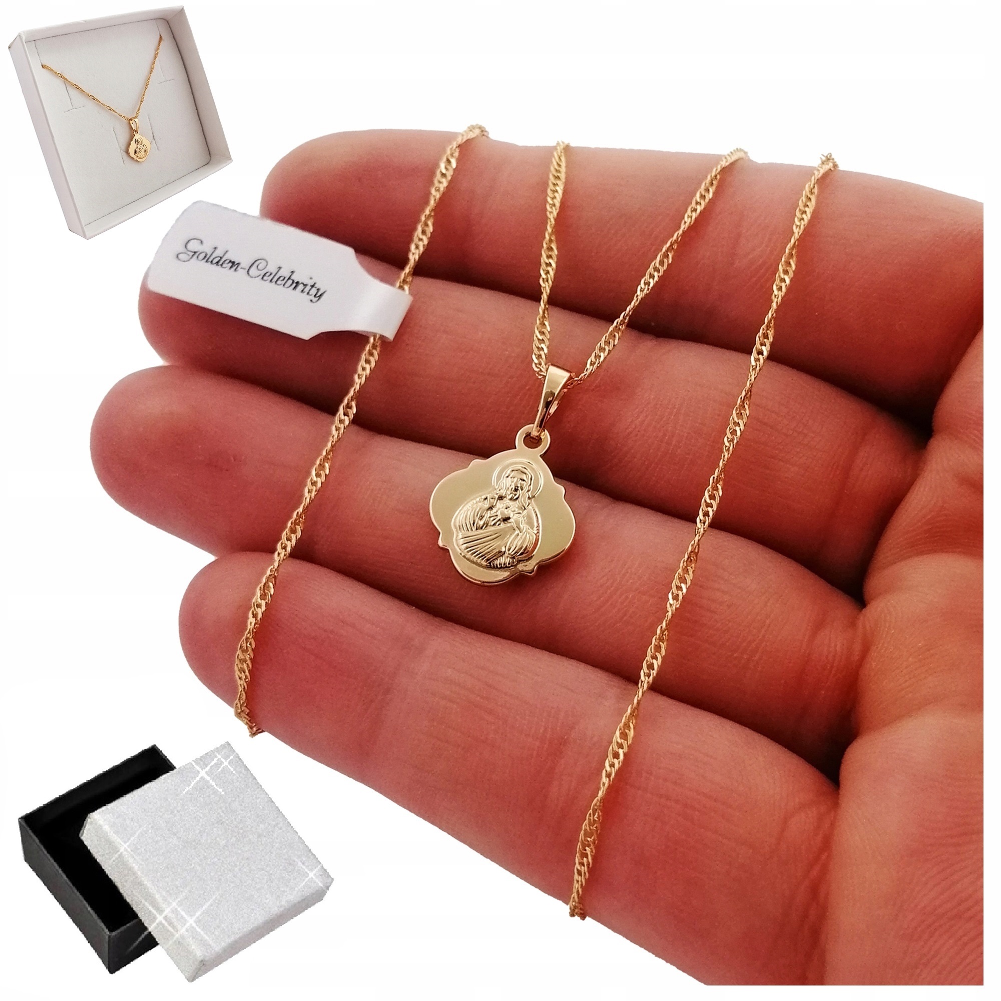 Zlatý Řetízek Medailon Z Chirurgické Oceli 18K