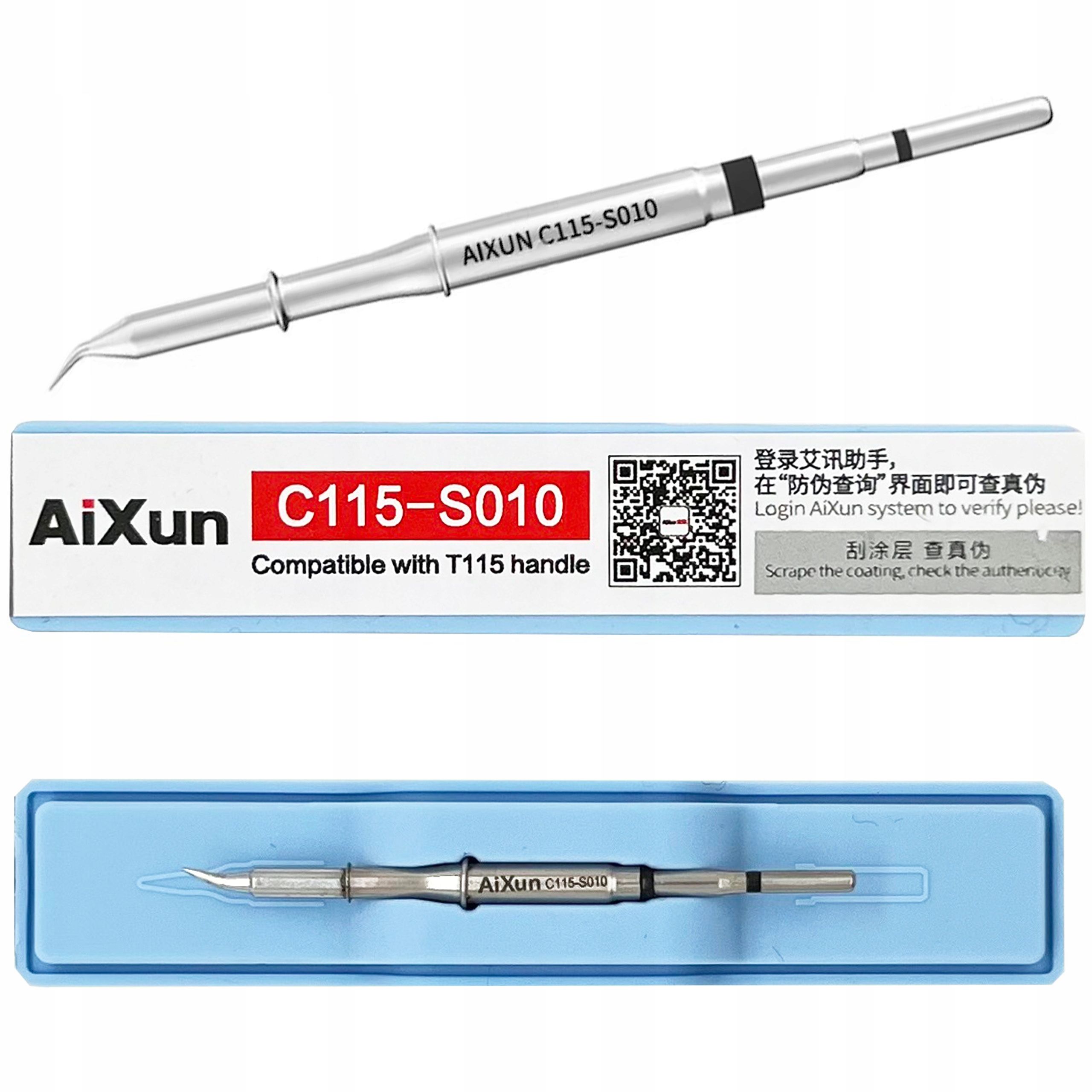 Přesný Pájecí Hrot Aixun C115 Ohnutý Pro Pájecí Stanici