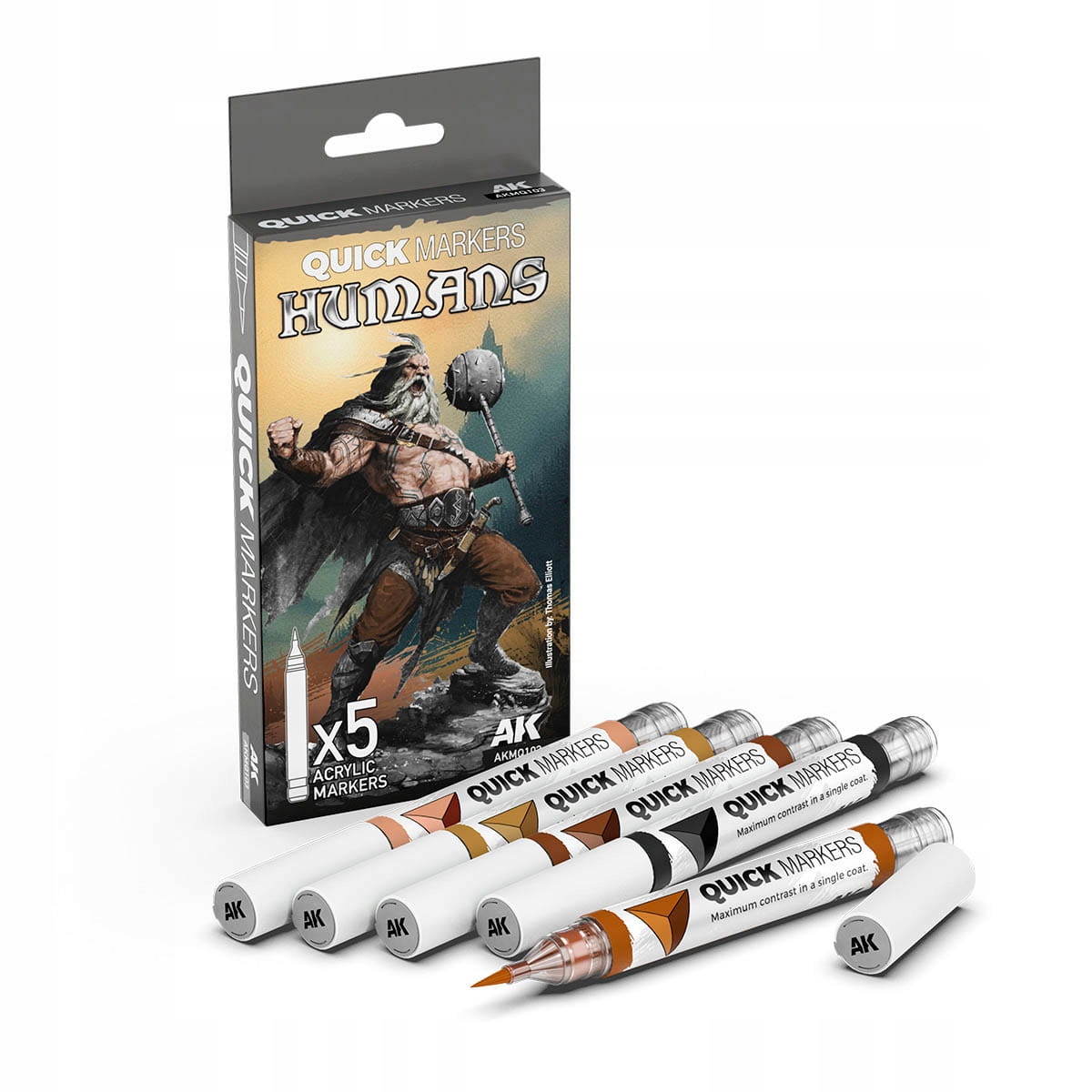 AK Interactive AKMQ103 Zestaw markerów do figurek Quick Markers Humans