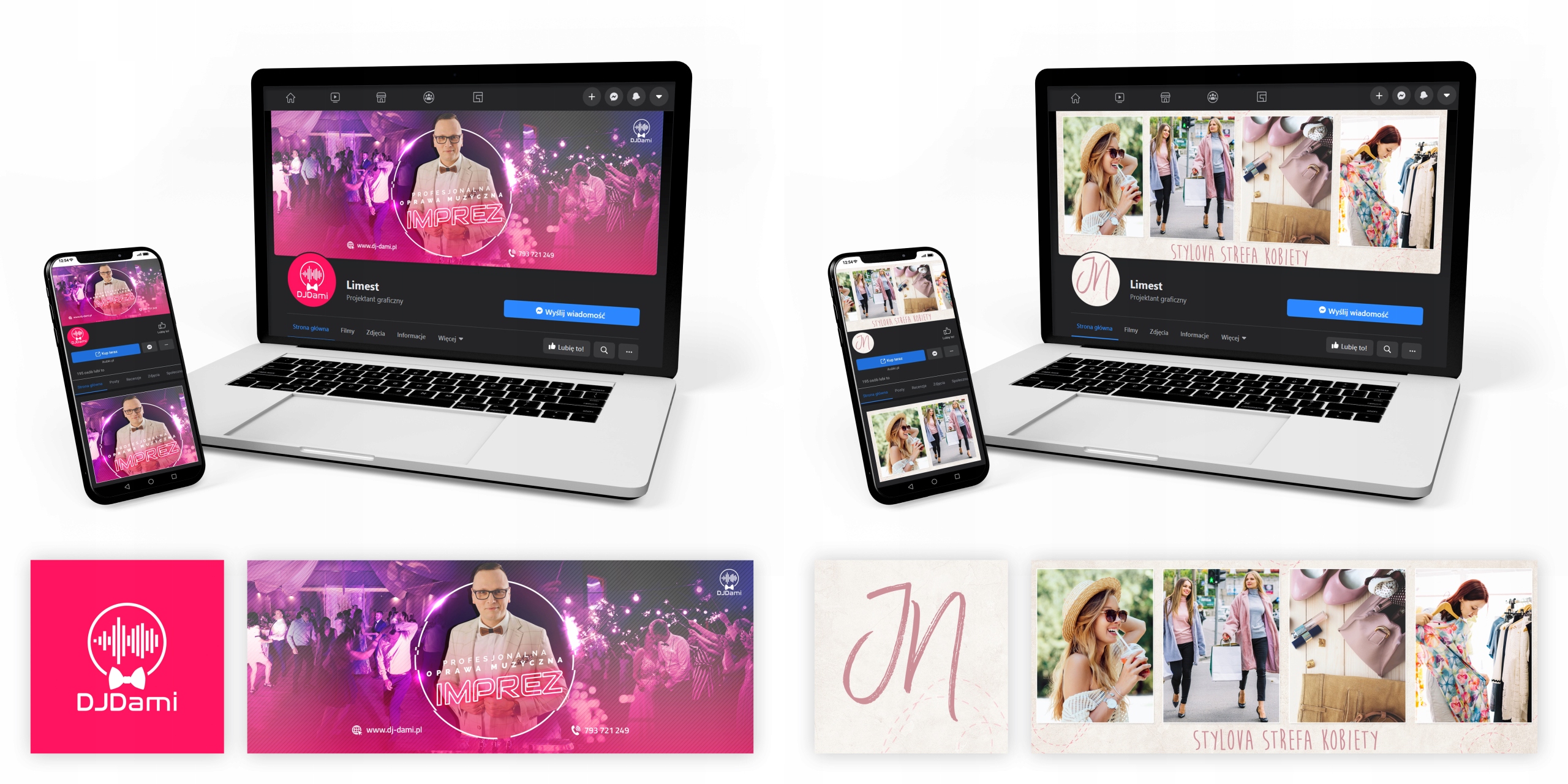 FACEBOOK FANPAGE zdjęcie w tle + profilowe PROJEKT Marka inny